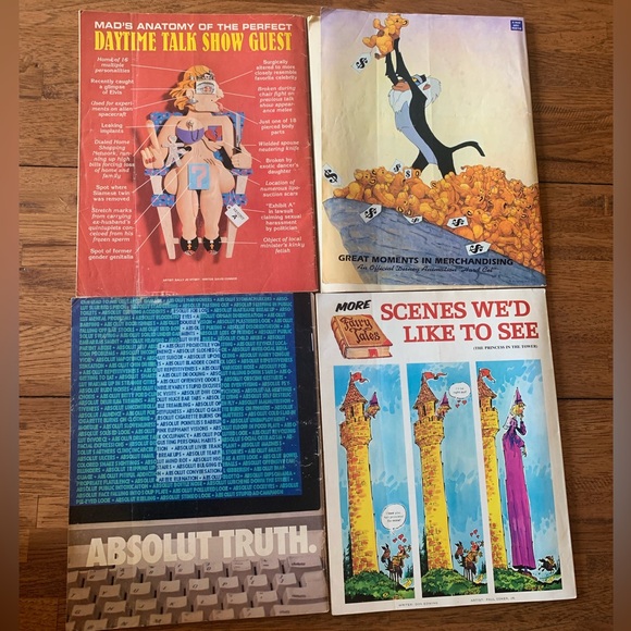 Lot of 4 Vintage Mad Magazines from 1990 and 1994 - Picture 2 of 2